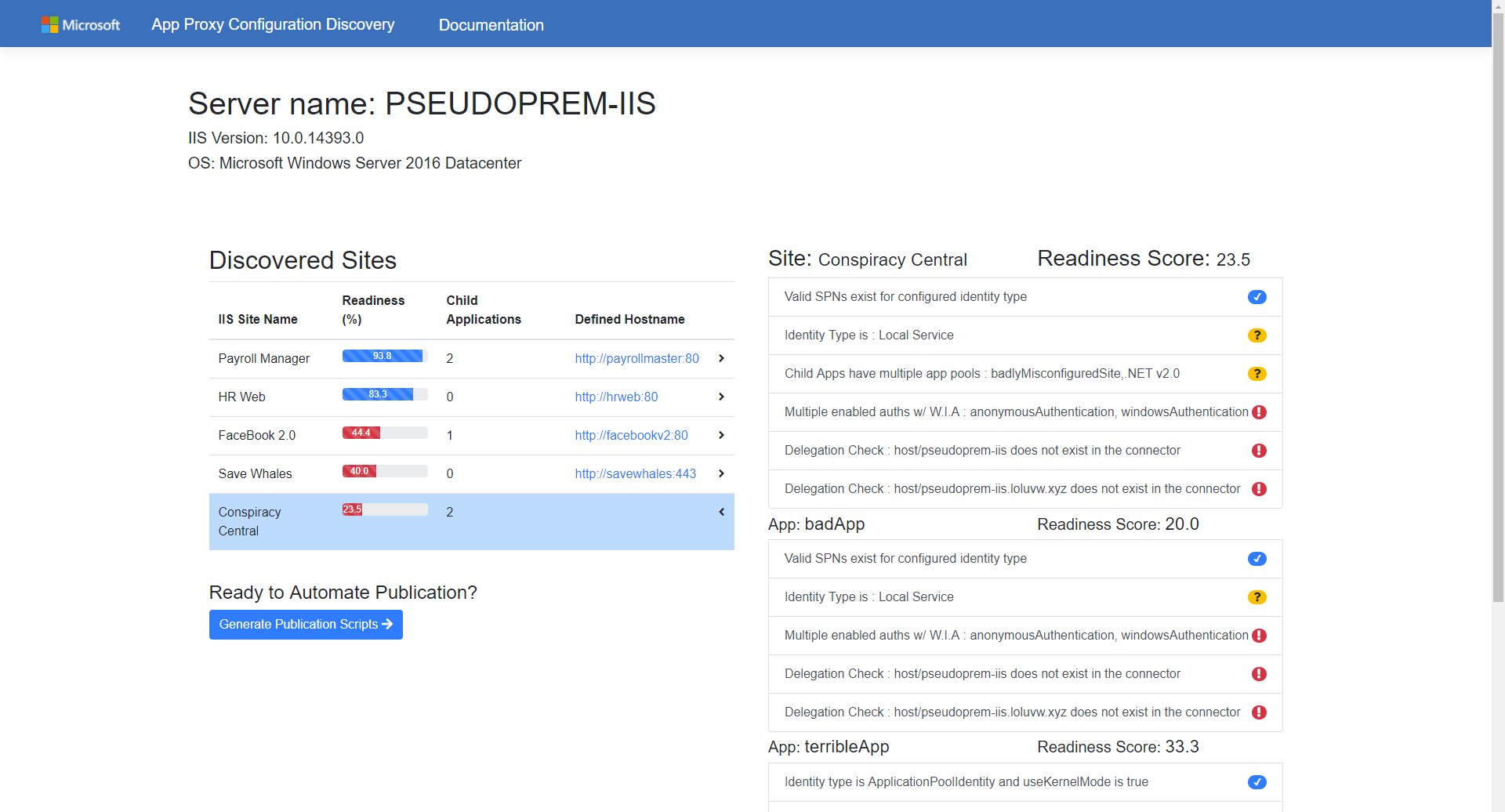 App Proxy Configuration Discovery Documentation